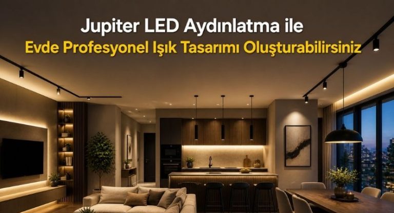 Jupiter LED Aydınlatma ile Evde Profesyonel Işık Tasarımı Oluşturabilirsiniz
